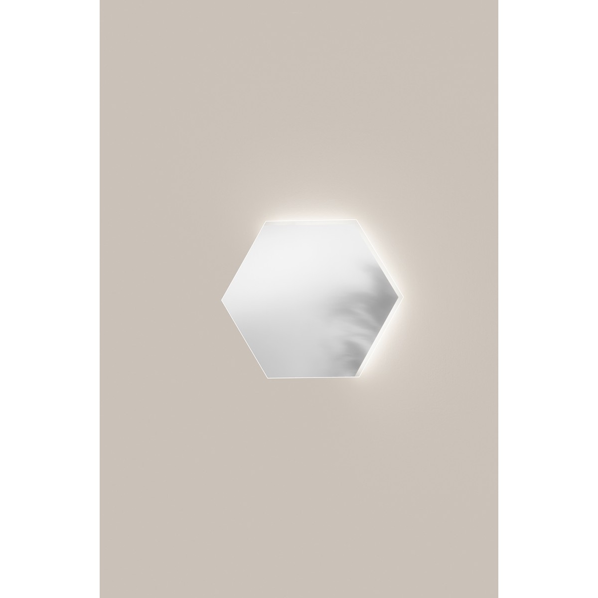 Sechseckiger LED-Badezimmerspiegel mit CCT-Beleuchtung |...