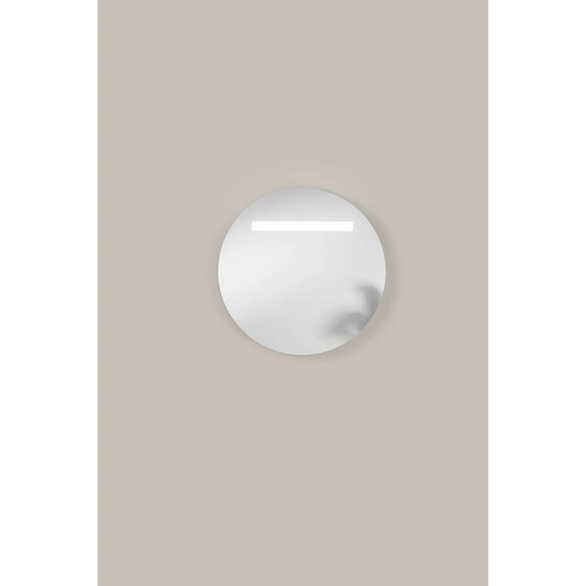 Specchio LINEA con illuminazione a LED, tondo, CCT 3 temperature, pulsante touch dimming, pellicola antideflagrante, 60 cm