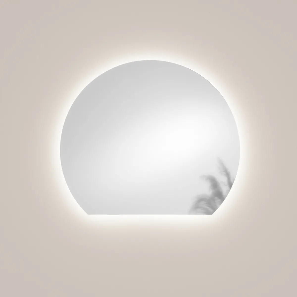 Specchio ALBA con illuminazione a LED, CCT 2 temperature, triplo fissaggio, pellicola antideflagrante, 80 X 69 cm