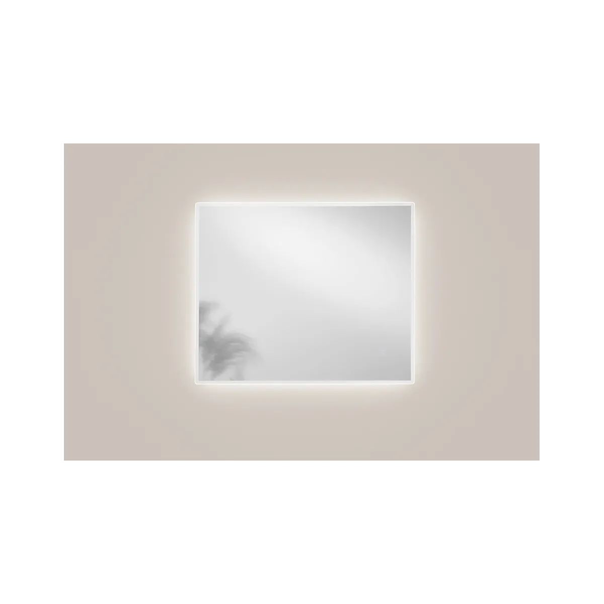 Specchio a led bagno 90x75 cm angoli smussati 3 colori touch pellicola antideflagrante - FRAME