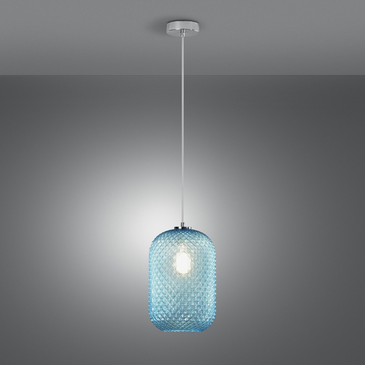 Suspension ovale colorée 1xE27 | Mondialshop