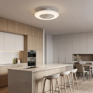Plafonnier LED avec ventilateur et télécommande | Mondialshop