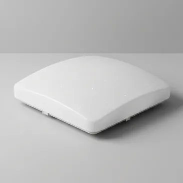 Lampada LED quadrata in vetro bianco