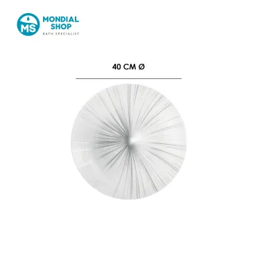 Plafonnier LED blanc et argent 24 W | MondialShop