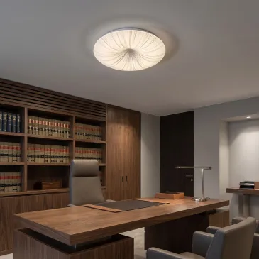 Plafonnier LED blanc et argent 24 W | MondialShop