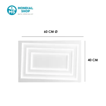 Plafoniera LED 55W Alluminio Bianco | MondialShop