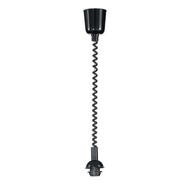 Pendente saliscendi nero E27