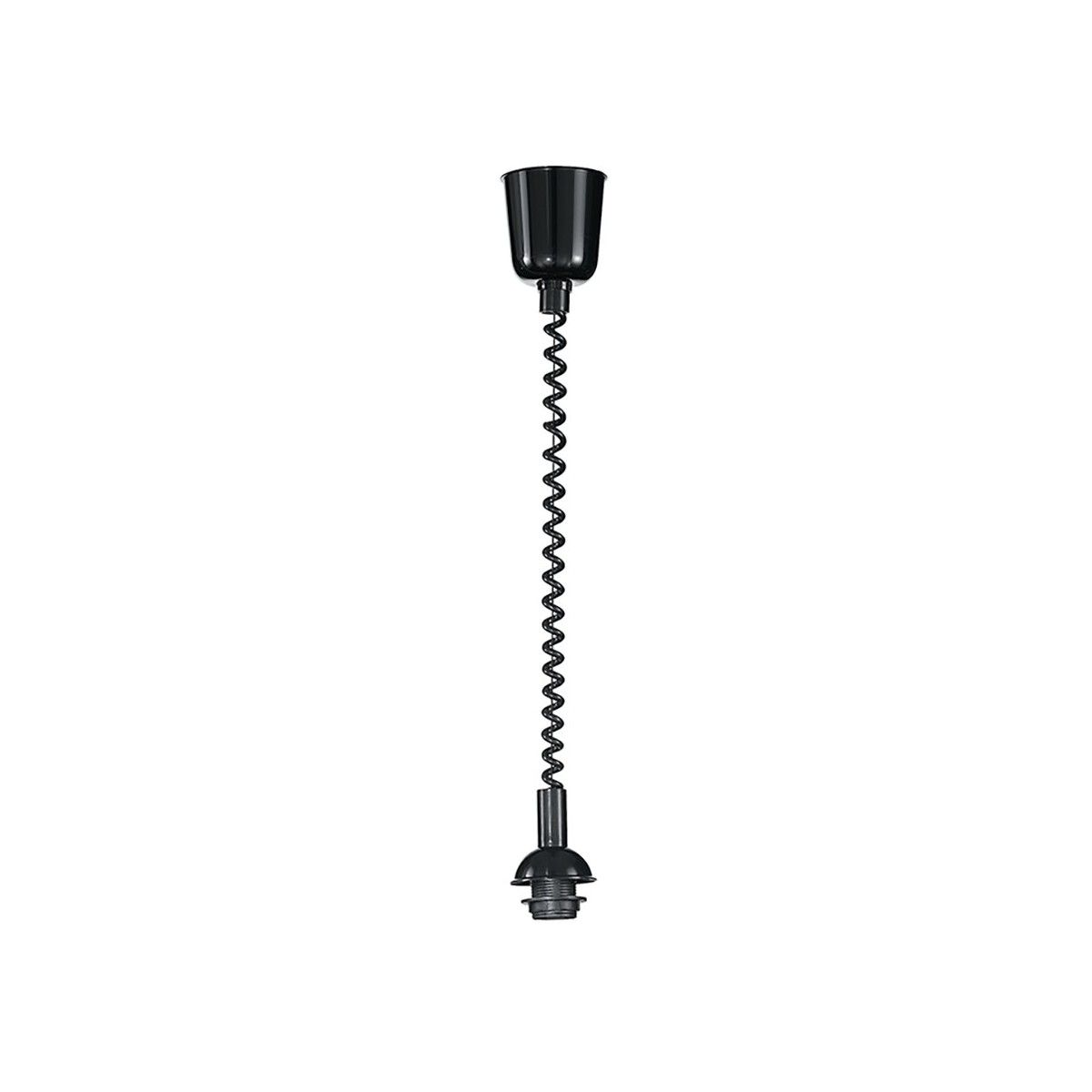 Pendente saliscendi nero E27