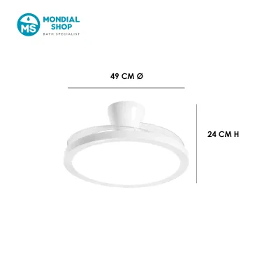 Scheda Tecnica Plafoniera LED bianca con ventilatore integrato
