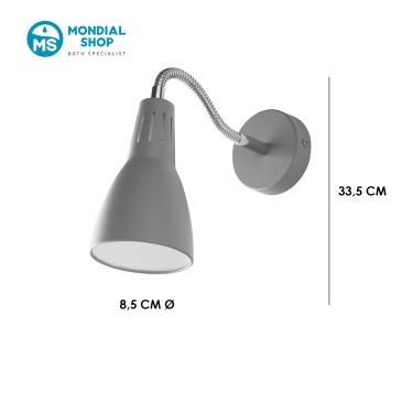 Scheda Tecnica Applique LED in metallo grigia