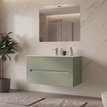 Mobil bagno sospeso verde salvia
