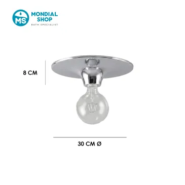 Deckenleuchte 1xE27 Weiß oder Chrom | MondialShop