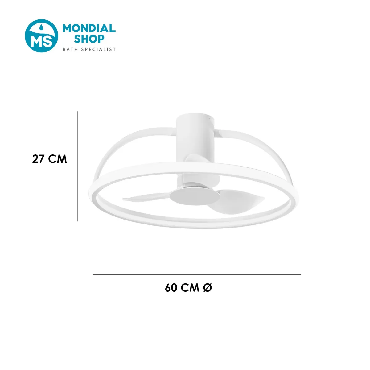 Ventilateur de plafond avec éclairage LED 40 W | MondialShop