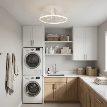 Plafoniera LED moderna da soffitto con ventilatore incorporato 40W