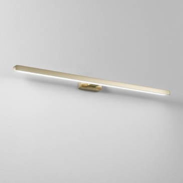 APPLIQUE LED LANCER ORO FISSAGGIO PARETE/SPECCHIO 13W 1000LM 4000K IP54 75x9x4CM