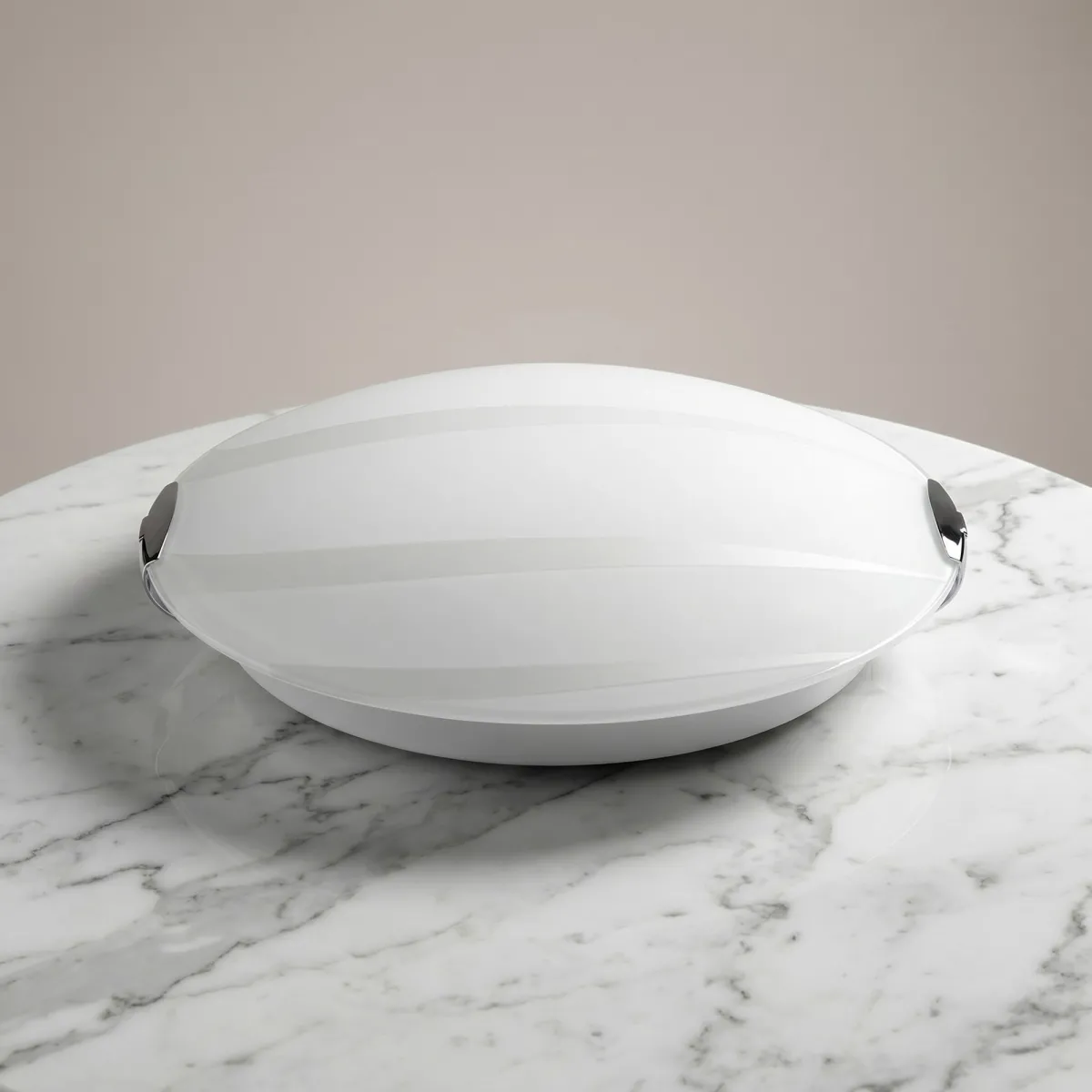 Plafonnier en verre blanc | Finition satinée | MondialShop