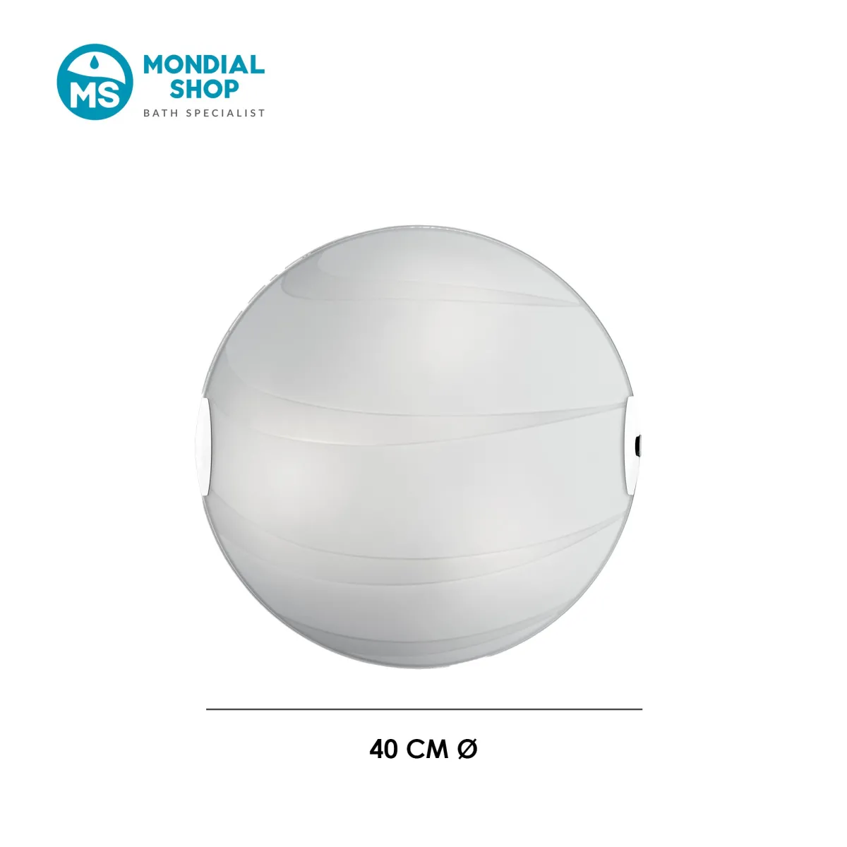 Weiße Glas-Deckenleuchte | Satinierte Oberfläche | MondialShop