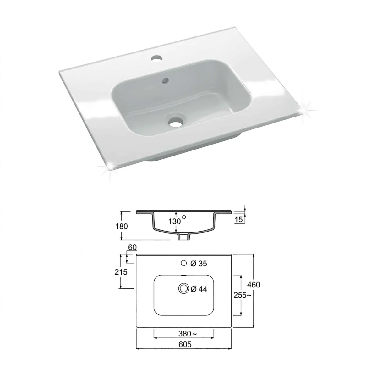 Mobile bagno sospeso bianco latte cannettato specchio e...