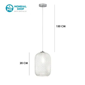 Suspension ovale colorée 1xE27 | Mondialshop