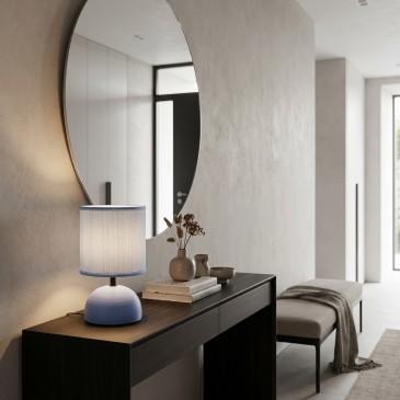 Lampada da tavolo blu per interni come camere o uffici design moderno minimal