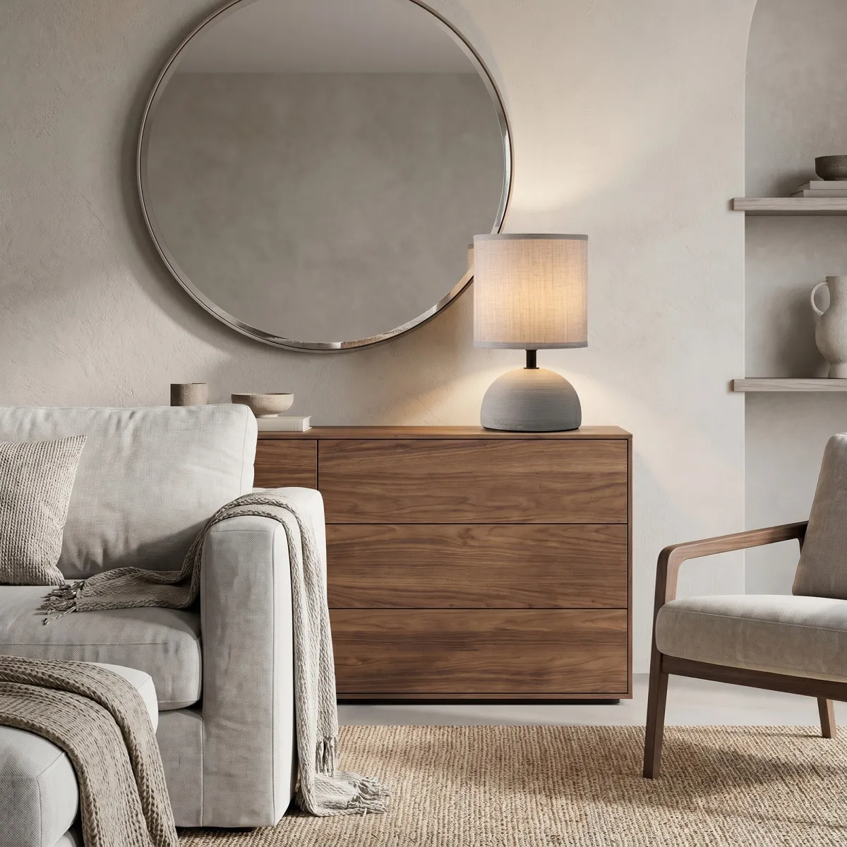 Moderne Keramik-Nachttischlampe | Mondialshop