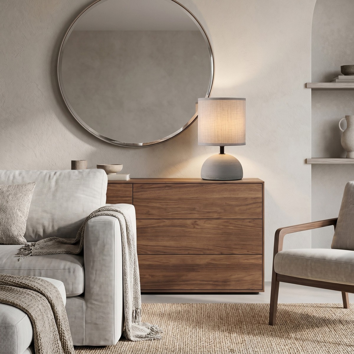 Lampada design moderno grigia per interni