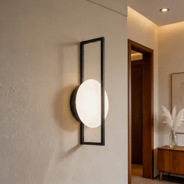 Applique LED con fissaggio a parete nera