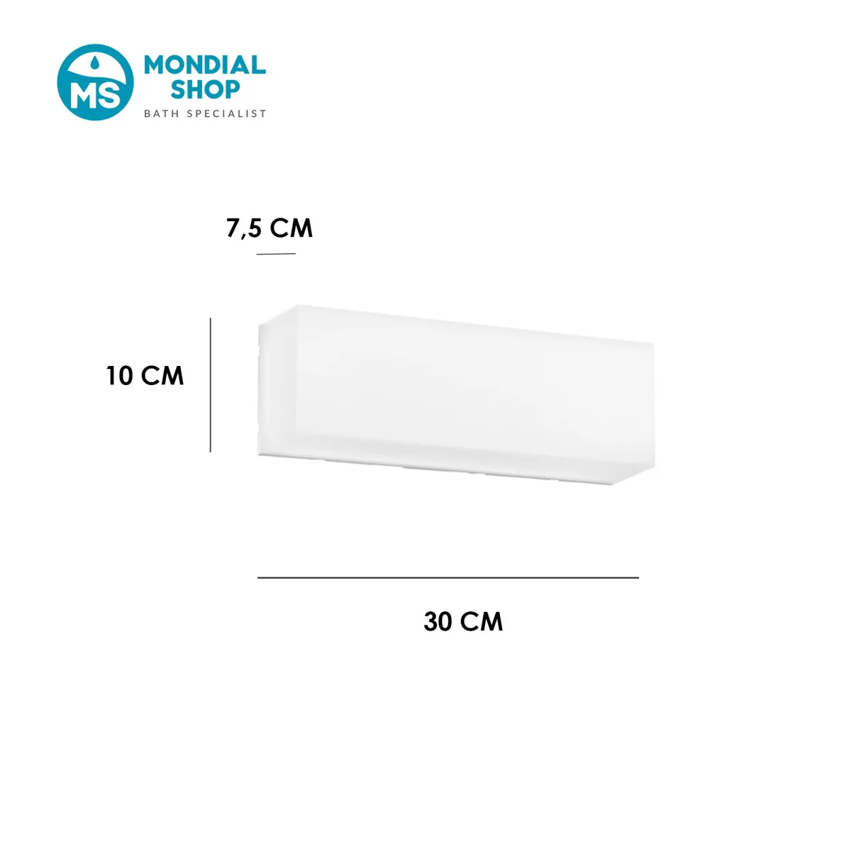 Plafonnier LED rectangulaire blanc | Mondialshop
