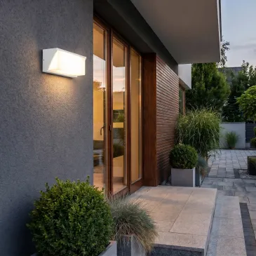 Moderne LED-Wandleuchte in Weiß oder Anthrazit | Mondialshop