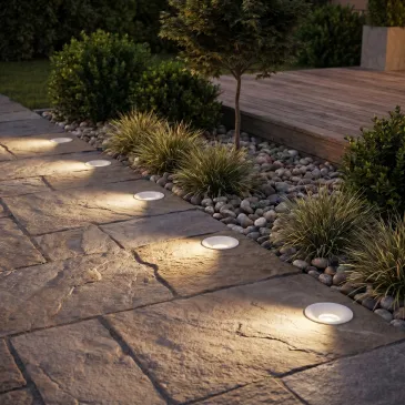 Serie di Faretti LED a incasso da giardino bianchi