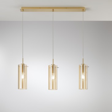 Moderne Pendelleuchte 3xE27 Gold oder Schwarz | Mondialshop