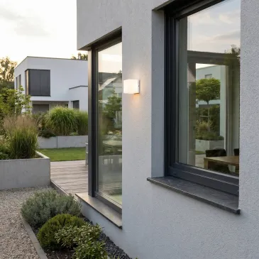 Weiße quadratische LED-Außendeckenleuchte | Mondialshop
