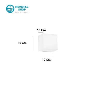 Plafonnier extérieur carré LED blanc | Mondialshop