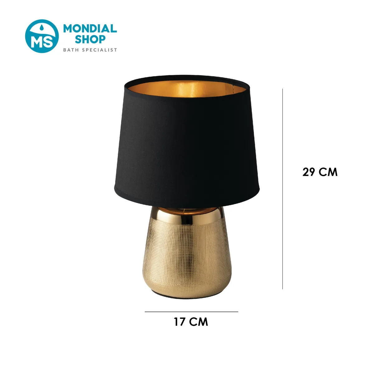 Moderne E14 Tischleuchte in Gold oder Silber | Mondialshop