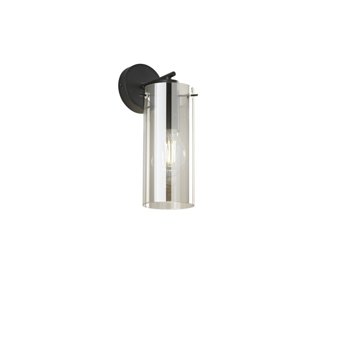 Moderne Wandleuchte aus bernsteinfarbenem Glas, E27 |...