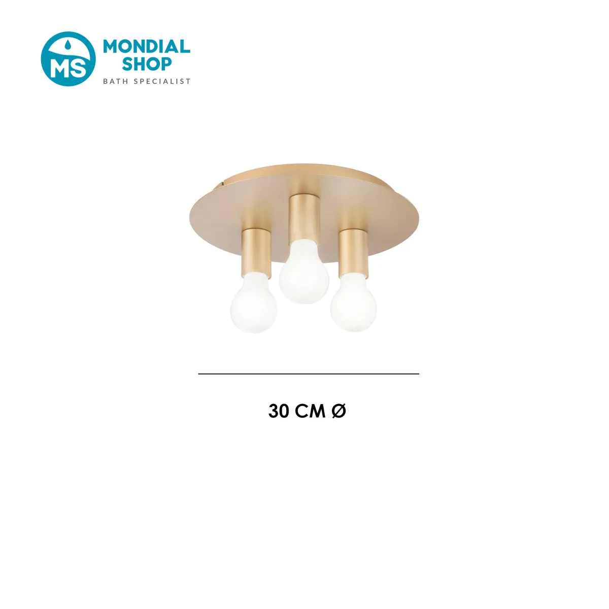 Scheda tecnica plafoniera Strike oro