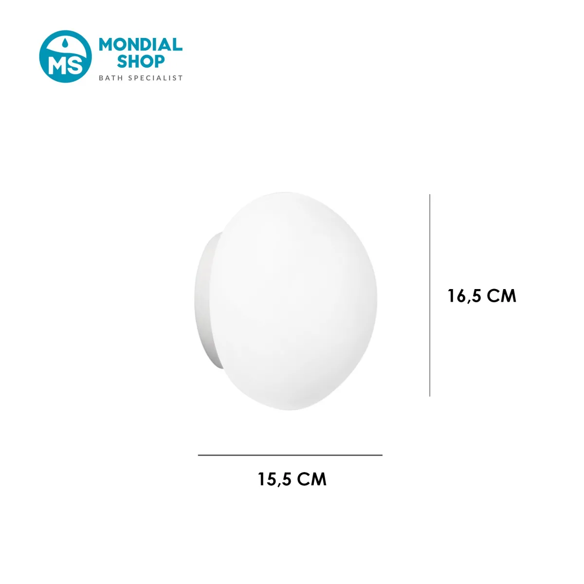 Plafonnier de salle de bain blanc moderne E27 | Mondialshop