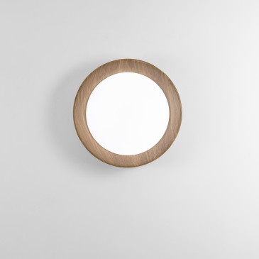 Plafonnier LED 35 W blanc et bois | MondialShop