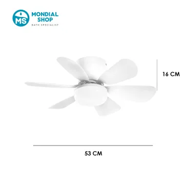Scheda tecnica plafoniera LED Wind con ventilatore incluso bianca