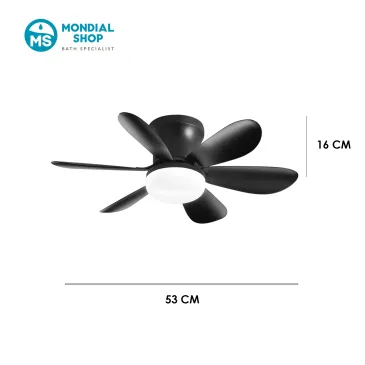 LED-Deckenleuchte mit Ventilator und Fernbedienung | Mondialshop