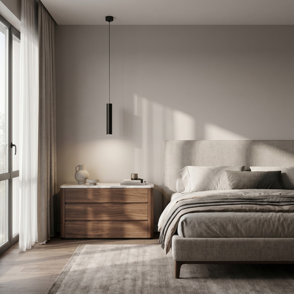Suspension ronde moderne avec ampoule GU10 | Mondialshop