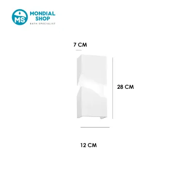 Applique murale moderne en plâtre blanc | Mondialshop