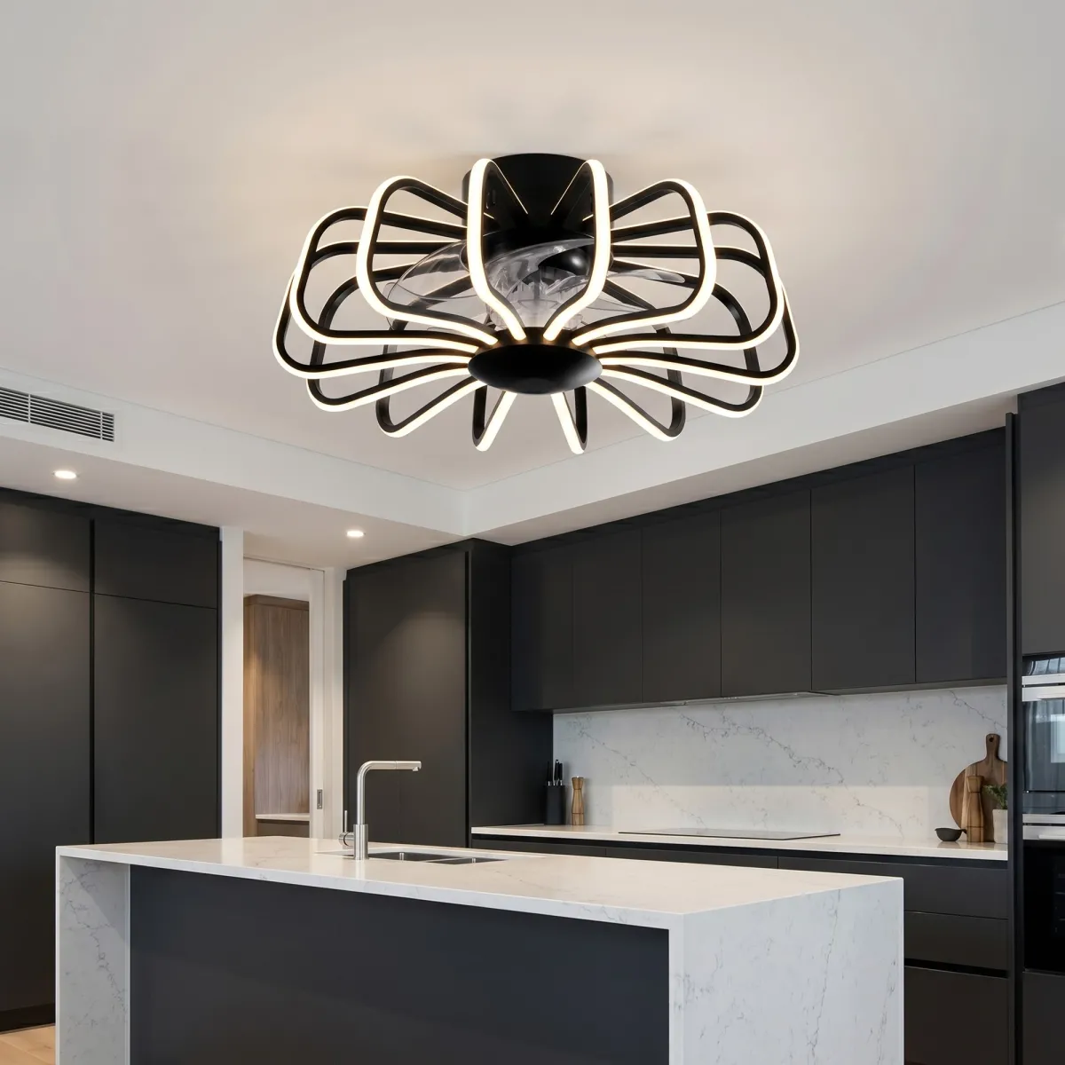 80-W-LED-Deckenleuchte mit Ventilator und Fernbedienung |...