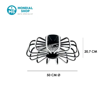 80-W-LED-Deckenleuchte mit Ventilator und Fernbedienung | Mondialshop