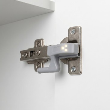 Cache-charnière LED gris pour meubles d'intérieur