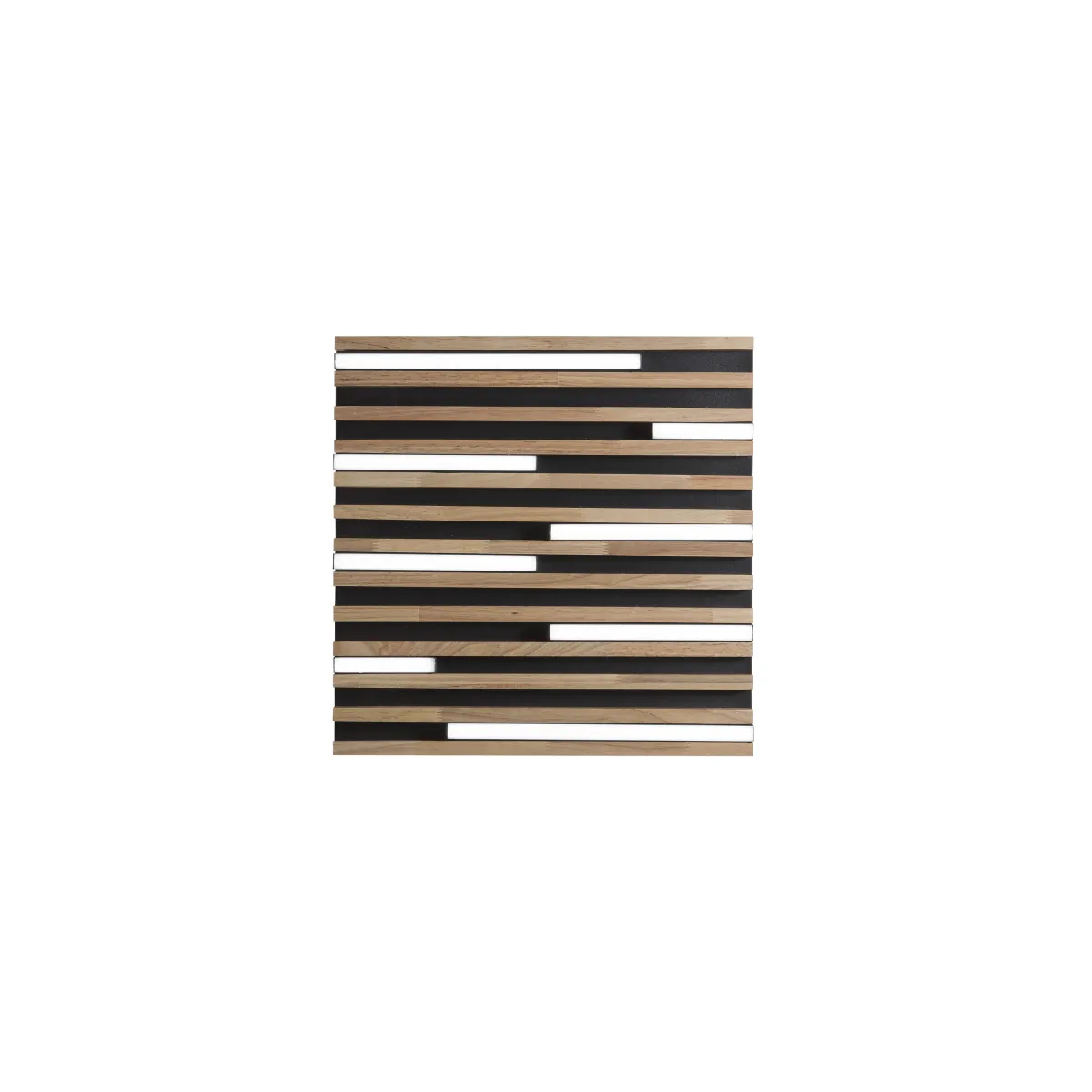 Plafoniera LED da parete in legno Nera