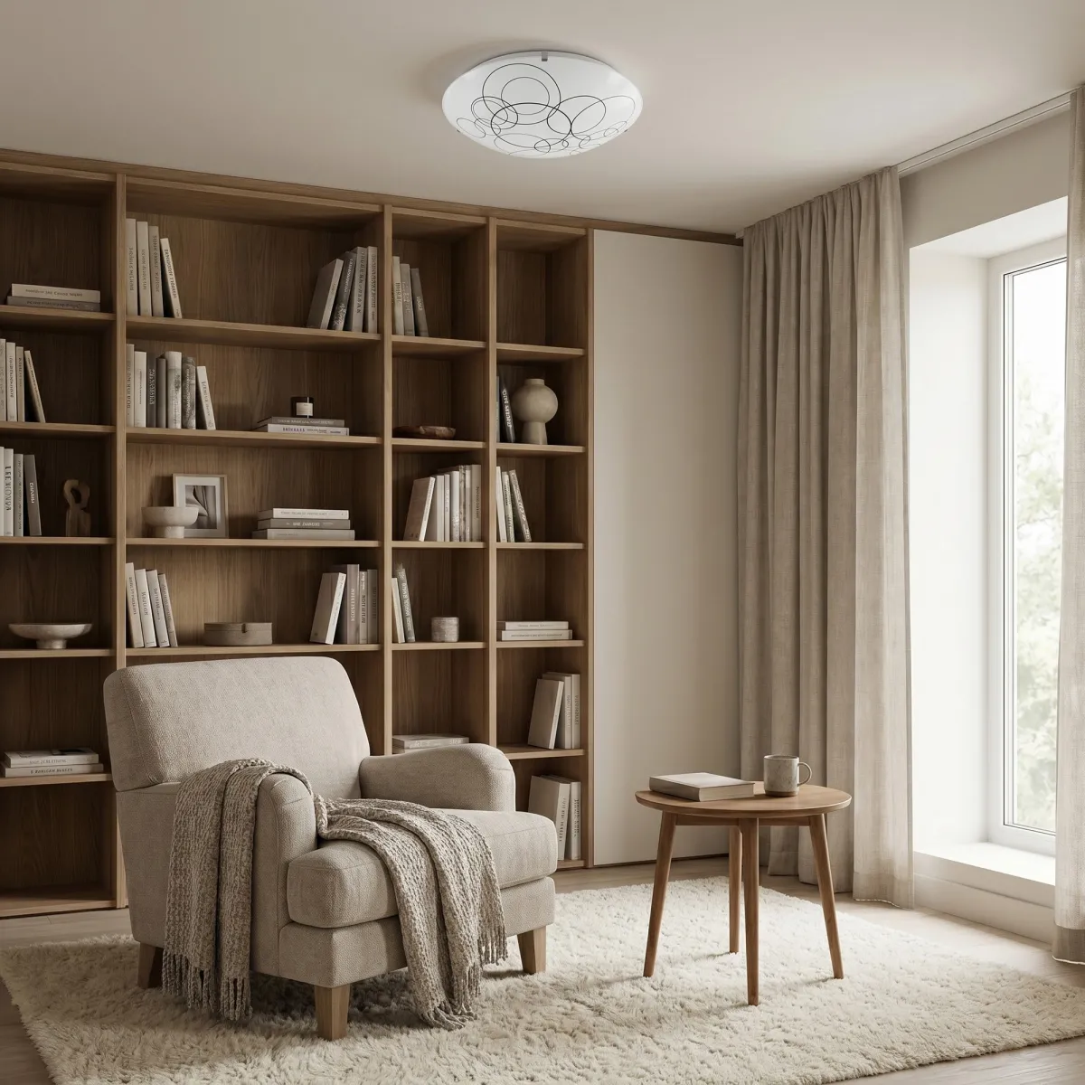 Plafonnier en verre blanc avec décorations noires |...