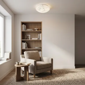 Plafoniera con applique integrata da interno