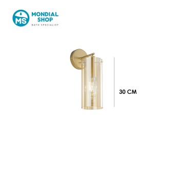 Applique murale moderne en verre ambré E27 | Mondialshop