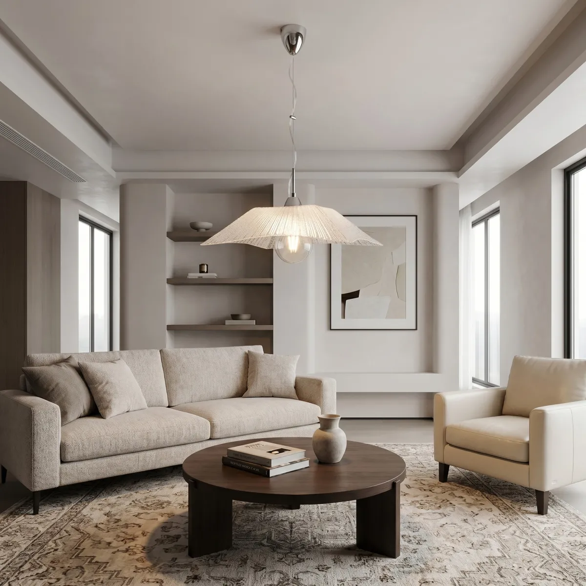 Sospensione Moderna Vetro Diamantato E27 | Mondialshop